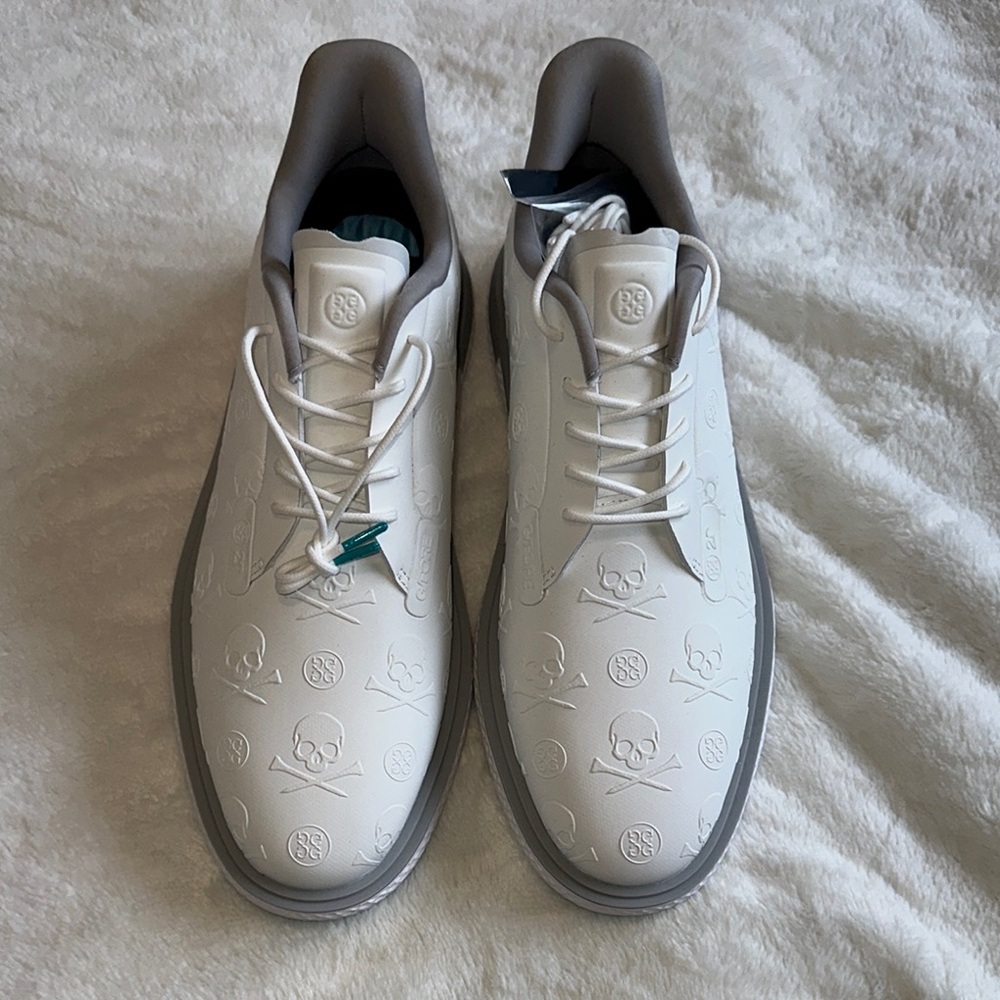 MEN'S G/FORE white GALLIVAN2R EMBOSSED SKULL & TEES GOLF SHOE
